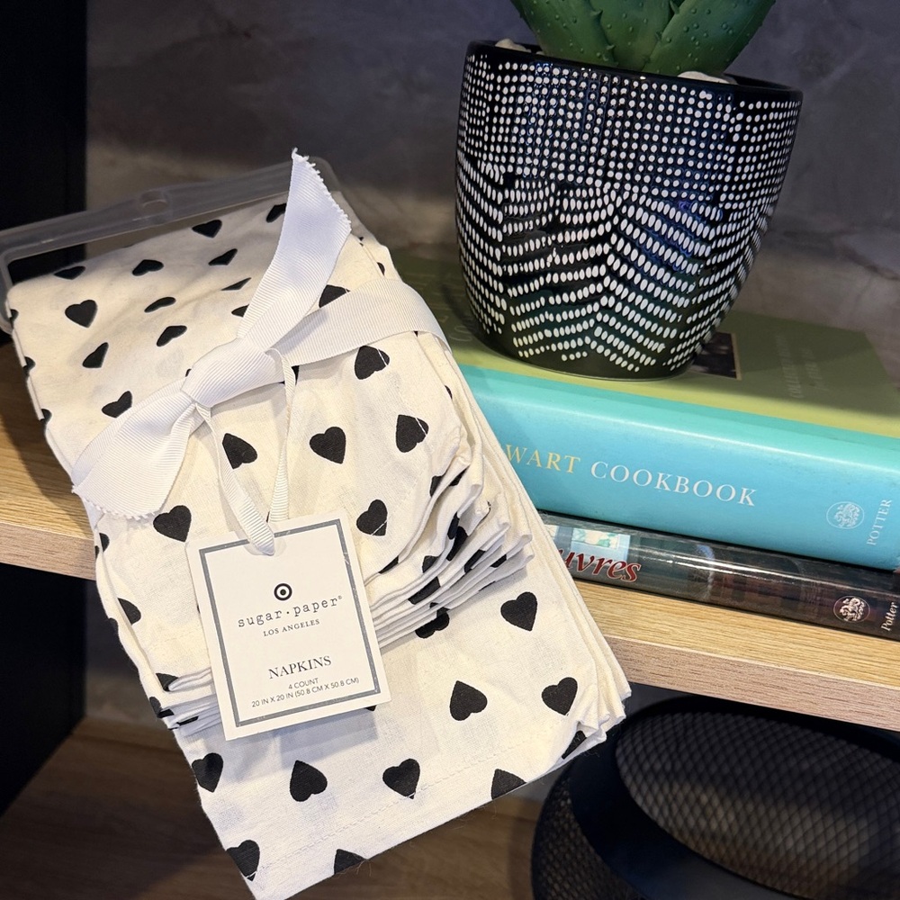 Sugar Paper Heart Print Napkins